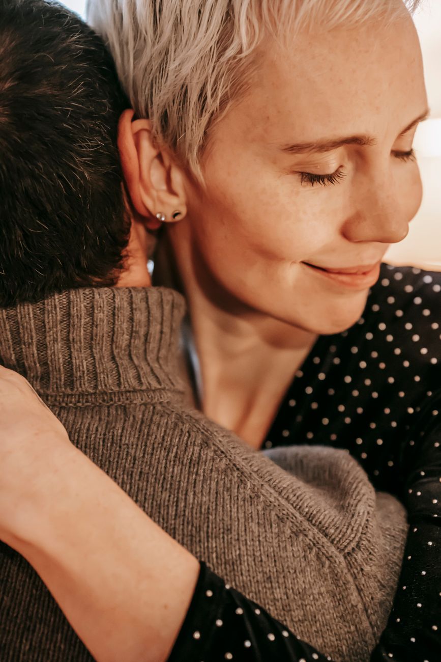 Couple enlacé
