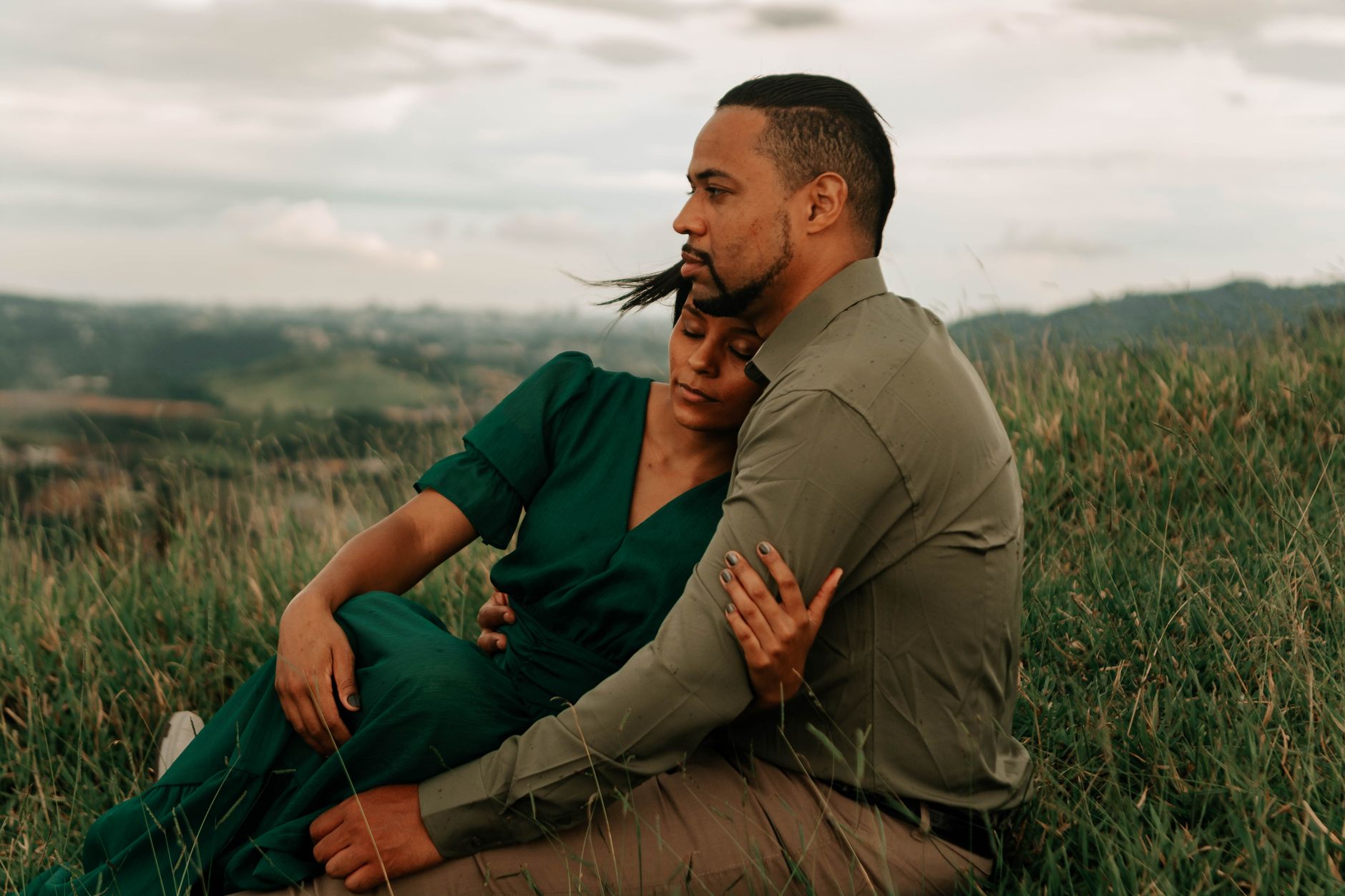 Couple enlacé