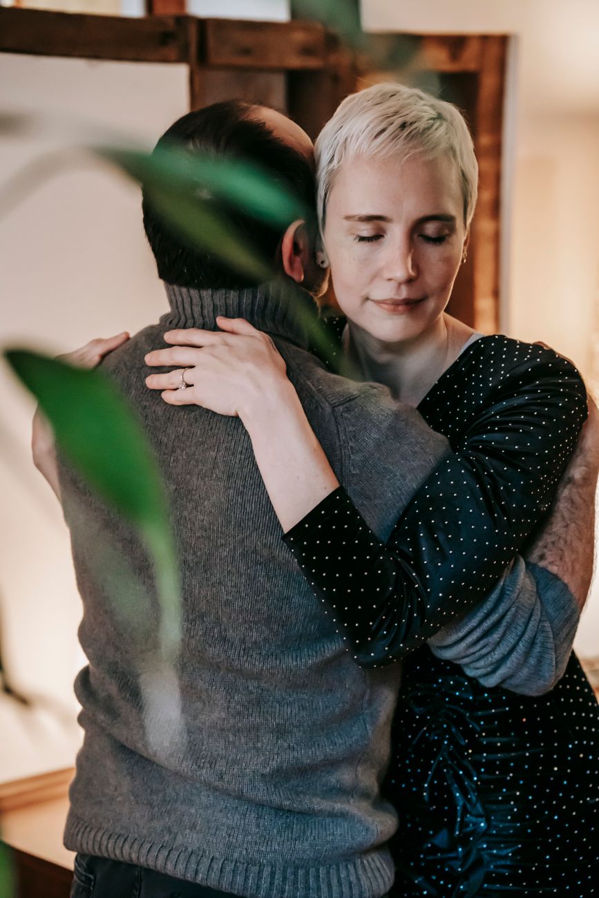 Couple enlacé